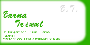 barna trimml business card